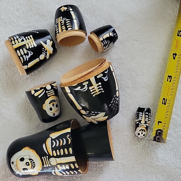 Skeleton Nesting Dolls Set Of 5.  Made In China. Good Condition - Picture 16 of 16